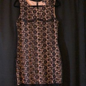 Black floral laced dress